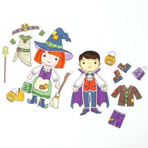 Paper Doll Halloween Costumes