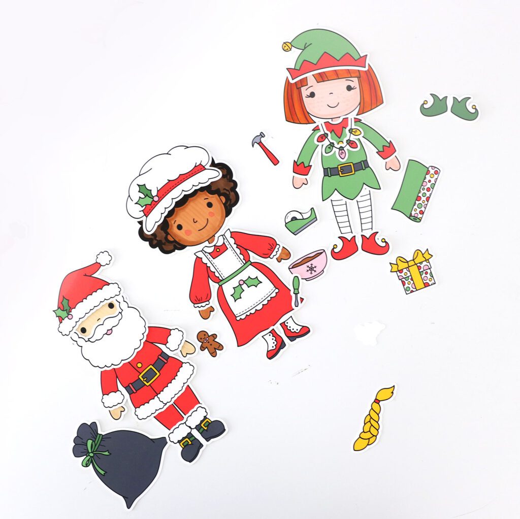 Paper Doll Christmas Costumes