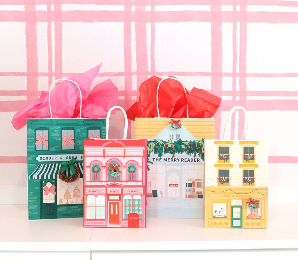 Holiday Shops Gift Bag Covers | Printable