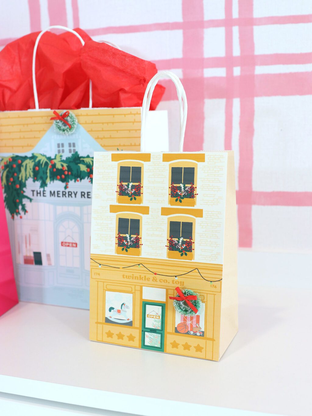 Holiday Shops Gift Bag Covers | Printable - Image 3